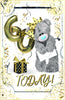 Bear With Balloons 3D Photo Finish Keepsake 60th Birthday Card