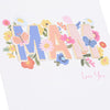 Lettering with Flowers Design Mam Mother's Day Card