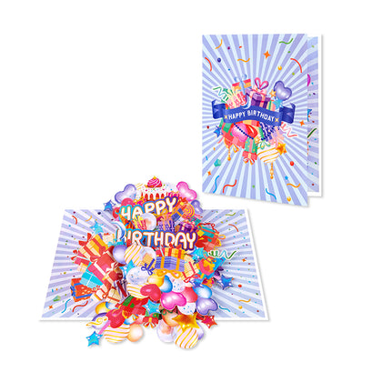 Balloons & Bliss 3D Birthday Pop Up Card