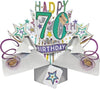 70th Birthday 3D Pop Up Greeting Card