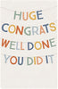 Bunting Lettering Design Congratulations Card