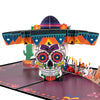 Dance of Spirits Sugar Skull Celebration Halloween Pop Up Card