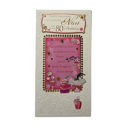 To A Special Nan On Your 80th Birthday Soft Whispers Card