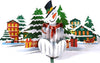 Snowman & Winter Village 3D Pop Up Christmas Card
