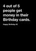 Monochrome Design Open Blank Birthday Card