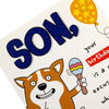 Dog Illustration Pop Up Design Funny Son Birthday Card