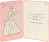 Disney Princess Cinderella Ariel Tiana Granddaughter Birthday Card With Badge