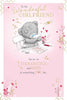 Bear Writing Wonderful Girlfriend Valentine's Day Card