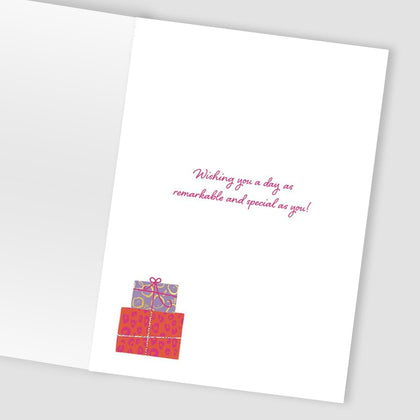Unwrappable Fun! Contemporary 70th Birthday Card