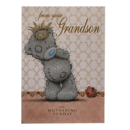 From Your Grandson Mother's Day Card Tatty Teddy with a Crown