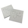 Pack of 8 Glitter Finished Thank You Cards