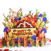 Turkey in Farm Happy Thanksgiving 3D Pop Up Greeting Card