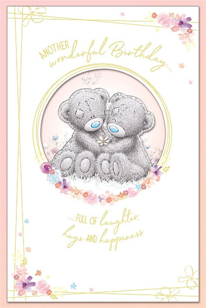 Bears With Flower Handmade 'Wonderful Birthday' Card