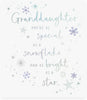 Stars and Lettering Design Granddaughter Christmas Card