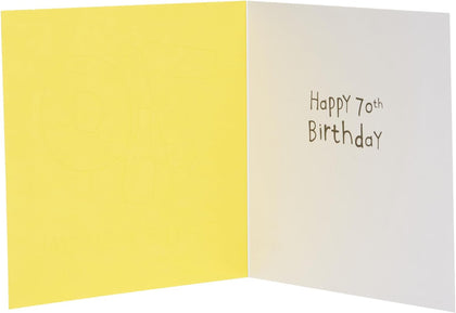Blue Design 70th Birthday Card for Him/Her/Friend