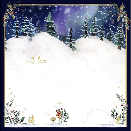 Bear With Wreath Merry Christmas Photo Finish Money Wallet Card