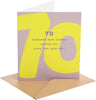 Funny Design 70th Birthday Card