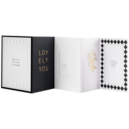 Memento Luxe Premium Thank You Card for Friend with Mini Card, Keepsake