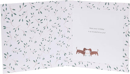 Romantic Design With Pair of Sausage Dogs Husband Birthday Card