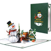 Snowman & Winter Village 3D Pop Up Christmas Card