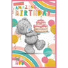 Bear With Cake Open Birthday Card