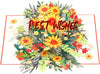 Sunflower Charm Orange 3D Pop Up Greeting Card