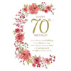 Floral Design 70th Birthday Card