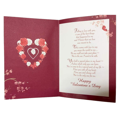 With Love To my Valentine Open Sentimental Verse Valentine's Day card