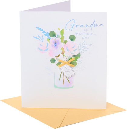 Flowers In Vase For Grandma Mother's Day Card