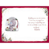 Bear with Gift For Granddaughter's First Christmas Card