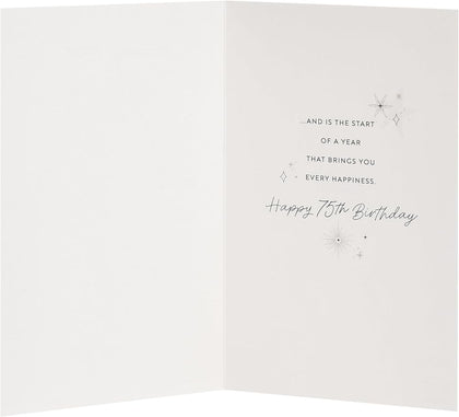 Starry Design 75th Birthday Card