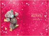 Bear With Hearts For Wonderful Husband 3D Birthday Keepsake Card