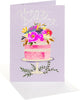 Cake with Flowers Design Birthday Card