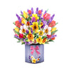 Lavender Breeze Spring Bouquet 3D Pop Up Greeting Card - Valentine’s Day Anniversary Birthday Mother's Day