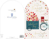 Bicycle And Hearts Gorgeous Fiancé Luxury Handfinished Valentine's Day Card