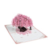 Pink Cherry Blossom Tree With Couple 3D Pop Up Greeting Card