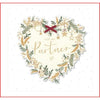 Heart Wreath Design Partner Christmas Card