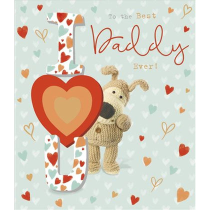 Boofle Standing Behind Heart Daddy Valentine's Day Card