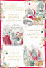 Bear And Presents Beautiful Daughter Christmas Card