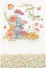 Bear Standing In Flowers Like A Mum Mother's Day Card