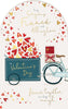 Bicycle And Hearts Gorgeous Fiancé Luxury Handfinished Valentine's Day Card