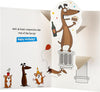 Dog Illustration Pop Up Design Funny Brother Birthday Card