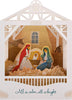 Traditional 3D Pop-Up All is Calm Nativity Scene Design Christmas Card