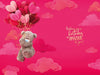 Bear With Balloons 3D Photo Finish Keepsake Girlfriend Birthday Card