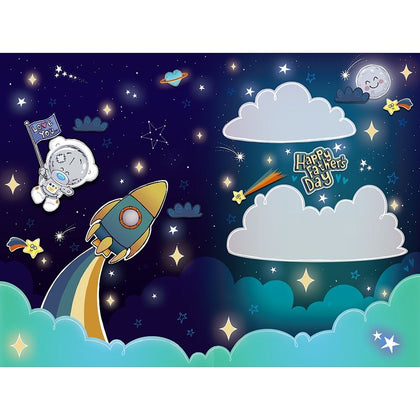 Bear In Space Suit Daddy Father's Day Card