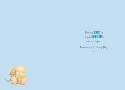 Teddy Bear Design 'Brilliant Little Boy' 2nd Birthday Card