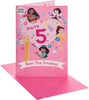 Princess Castle Scene 5th Birthday Card with Activity Inside