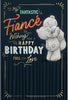 Bears Hugging Fantastic Fiancé Happy Birthday Card