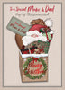 Santa Popping Out Of Chimney Special Mum & Dad Large Pop Up Christmas Card