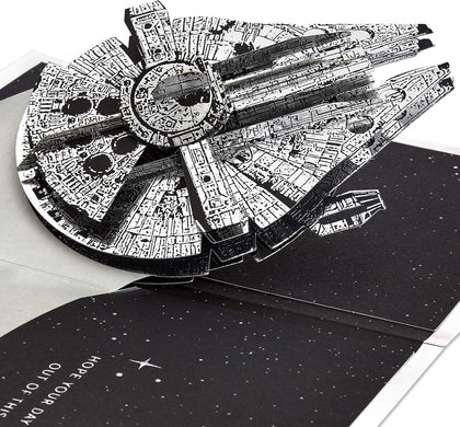 Star Wars Millennium Falcon 3D Pop-Up Any Occasion Birthday Fathers Day Card